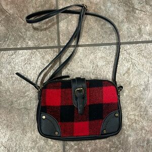 Buffalo plaid crossbody purse
